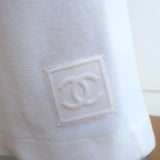 Chanel Sport 09C Terry Cloth Flared Pants White Size 38