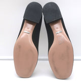 Gucci Sparkling Crystal GG Ballet Flats Black Suede Size 38 Kitten-Heel Pumps