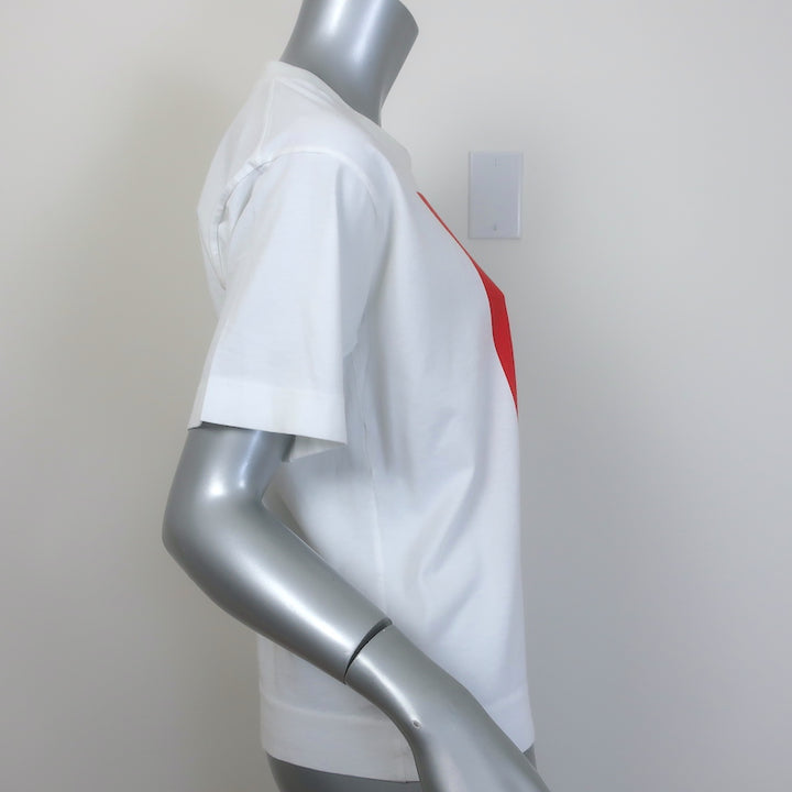 Marni Dinosaur Graphic T-Shirt White Cotton-Blend Size 40 Short Sleeve Top