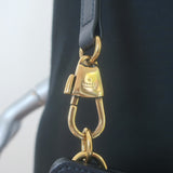 Gucci Dahlia Bamboo Handle Tote Brown Straw & Navy Leather Crossbody Bag NEW