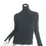Chanel 02A Cashmere Logo Button Turtleneck Sweater Black Size 42