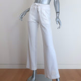 Chanel Sport 09C Terry Cloth Flared Pants White Size 38