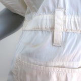 Prada Short Sleeve Shirt Dress Ecru Silk Taffeta Size 42