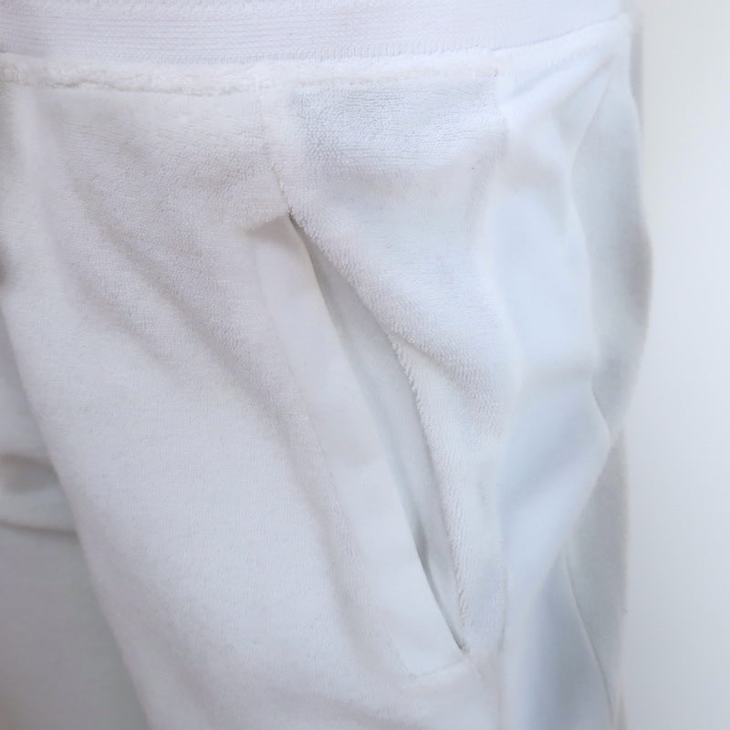 Chanel Sport 09C Terry Cloth Flared Pants White Size 38