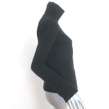 Chanel 02A Cashmere Logo Button Turtleneck Sweater Black Size 42