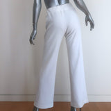 Chanel Sport 09C Terry Cloth Flared Pants White Size 38