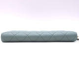 Chanel Quilted Caviar Leather Long Zip-Around Wallet Seafoam Blue