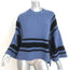Derek Lam 10 Crosby Sweater Blue/Black Striped Wool Size Extra Small