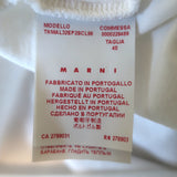 Marni Dinosaur Graphic T-Shirt White Cotton-Blend Size 40 Short Sleeve Top