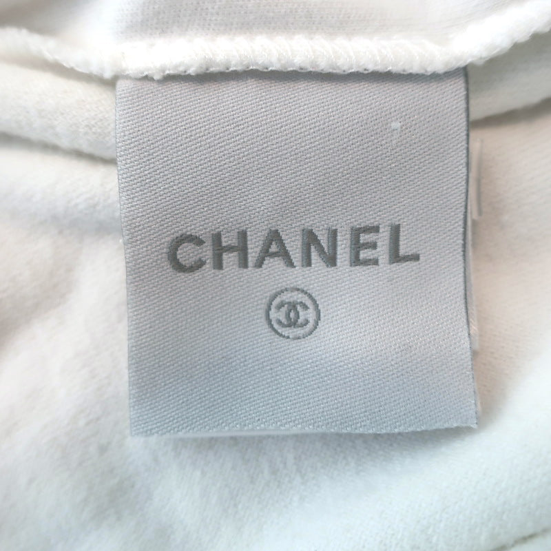 Chanel Sport 09C Terry Cloth Flared Pants White Size 38