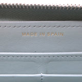 Chanel Quilted Caviar Leather Long Zip-Around Wallet Seafoam Blue