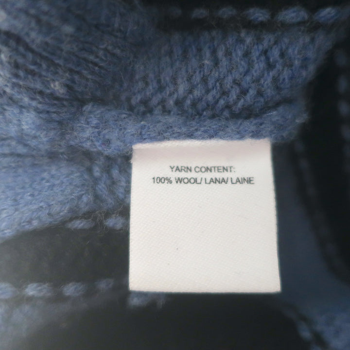 Derek Lam 10 Crosby Sweater Blue/Black Striped Wool Size Extra Small