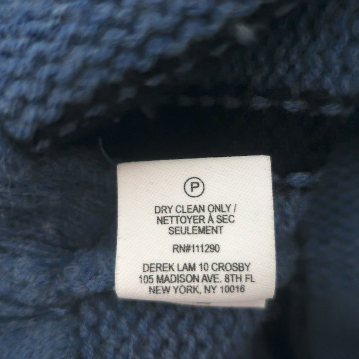 Derek Lam 10 Crosby Sweater Blue/Black Striped Wool Size Extra Small