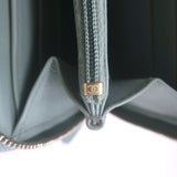 Chanel Quilted Caviar Leather Long Zip-Around Wallet Seafoam Blue