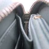 Chanel Quilted Caviar Leather Long Zip-Around Wallet Seafoam Blue