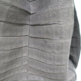 Nancy Gonzalez Crocodile Top Handle Bag Gray Large Crossbody