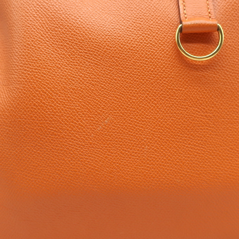 Hermes Trim 35 Hobo Orange Leather Large Shoulder Bag