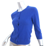 Ron Herman Cashmere Cardigan Blue Size Small 3/4 Sleeve Sweater