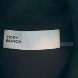 Tory Burch Asymmetric Wrap Shirt Black Cotton Poplin Size 4 Long Sleeve Top