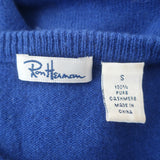 Ron Herman Cashmere Cardigan Blue Size Small 3/4 Sleeve Sweater