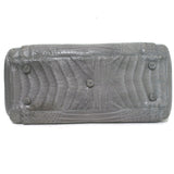 Nancy Gonzalez Crocodile Top Handle Bag Gray Large Crossbody
