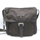 Prada Vela Hunting Bag Dark Brown Tessuto Nylon Small Crossbody