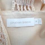 Jonathan Simkhai Rocky Crochet-Trimmed Tiered Maxi Dress Ecru Size Medium