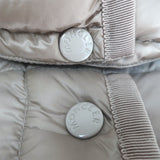 Moncler Hermine Hooded Down Puffer Coat Taupe Size 1