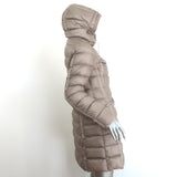 Moncler Hermine Hooded Down Puffer Coat Taupe Size 1