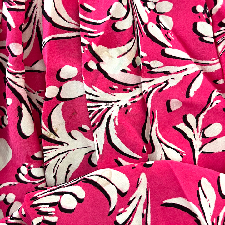 Isabel Marant Etoile Midi Dress Omeya Pink Printed Crepe Size 44