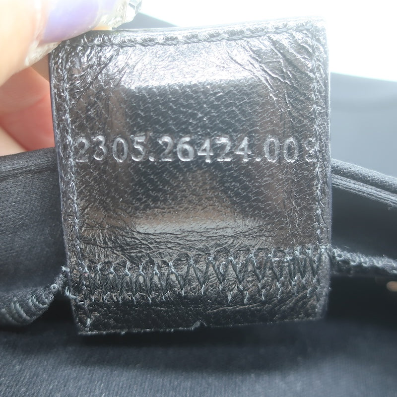 Fendi Leather-Trim Neoprene Baguette Black Small Shoulder Bag