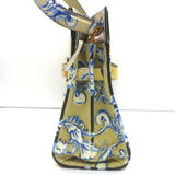 Tory Burch Small Lee Radziwill Double Bag Yellow Floral Print Leather Crossbody