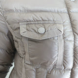 Moncler Hermine Hooded Down Puffer Coat Taupe Size 1