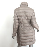 Moncler Hermine Hooded Down Puffer Coat Taupe Size 1