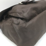 Prada Vela Hunting Bag Dark Brown Tessuto Nylon Small Crossbody