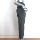 Brunello Cucinelli Belted Houndstooth Pants Gray Virgin Wool Size US 6