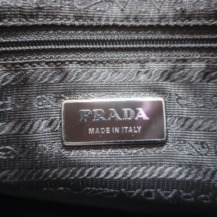 Prada Vela Hunting Bag Dark Brown Tessuto Nylon Small Crossbody