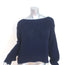 Ulla Johnson Lace-Up Side Sweater Elliot Navy Cotton Chunky Knit Size Petite