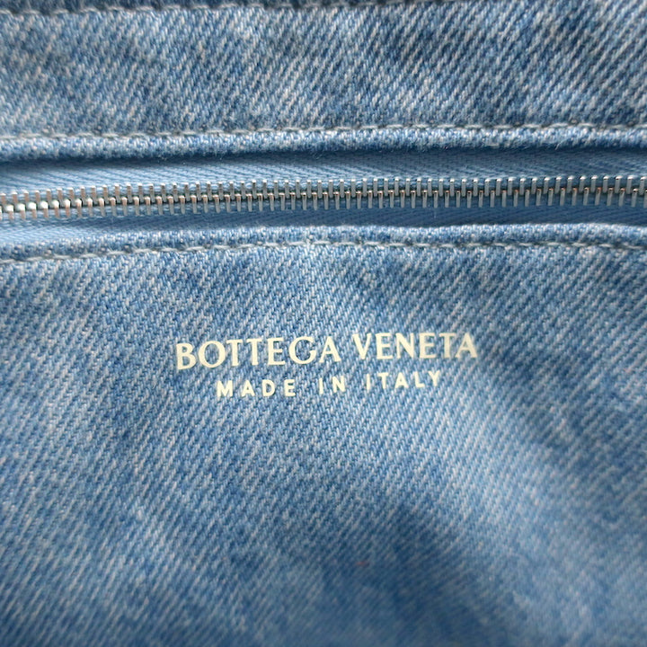 Bottega Veneta Cassette Denim Shoulder Bag Light Blue Small Crossbody NEW