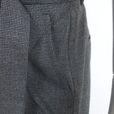 Brunello Cucinelli Belted Houndstooth Pants Gray Virgin Wool Size US 6