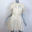 Acler Moore Puff Sleeve Eyelet-Embroidered Mini Dress Ivory Cotton-Linen Size 6