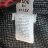 Brunello Cucinelli Belted Houndstooth Pants Gray Virgin Wool Size US 6