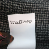 Brunello Cucinelli Belted Houndstooth Pants Gray Virgin Wool Size US 6