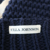 Ulla Johnson Lace-Up Side Sweater Elliot Navy Cotton Chunky Knit Size Petite