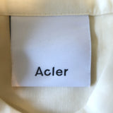 Acler Moore Puff Sleeve Eyelet-Embroidered Mini Dress Ivory Cotton-Linen Size 6