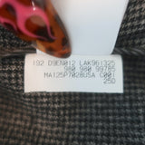 Brunello Cucinelli Belted Houndstooth Pants Gray Virgin Wool Size US 6