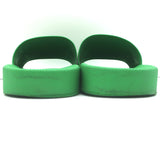 Bottega Veneta The Slider Sandals Green Quilted Rubber Size 42