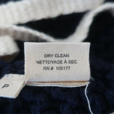 Ulla Johnson Lace-Up Side Sweater Elliot Navy Cotton Chunky Knit Size Petite