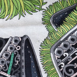 Hermes Sous L'Egide de Mars 140cm Cashmere-Silk Shawl Scarf Cream/Green