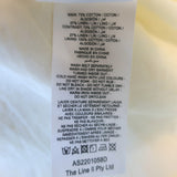 Acler Moore Puff Sleeve Eyelet-Embroidered Mini Dress Ivory Cotton-Linen Size 6